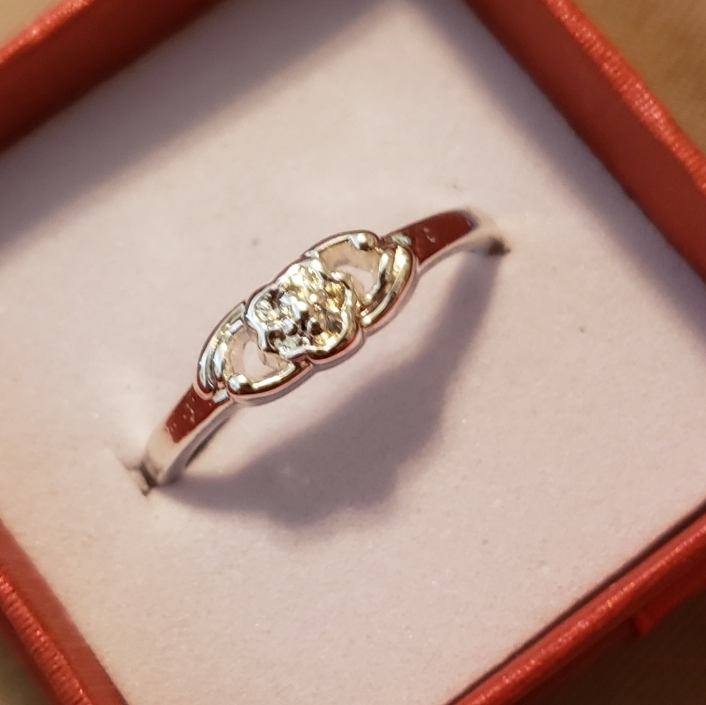 New Stunning Sterling Silver Heart Ring Siz